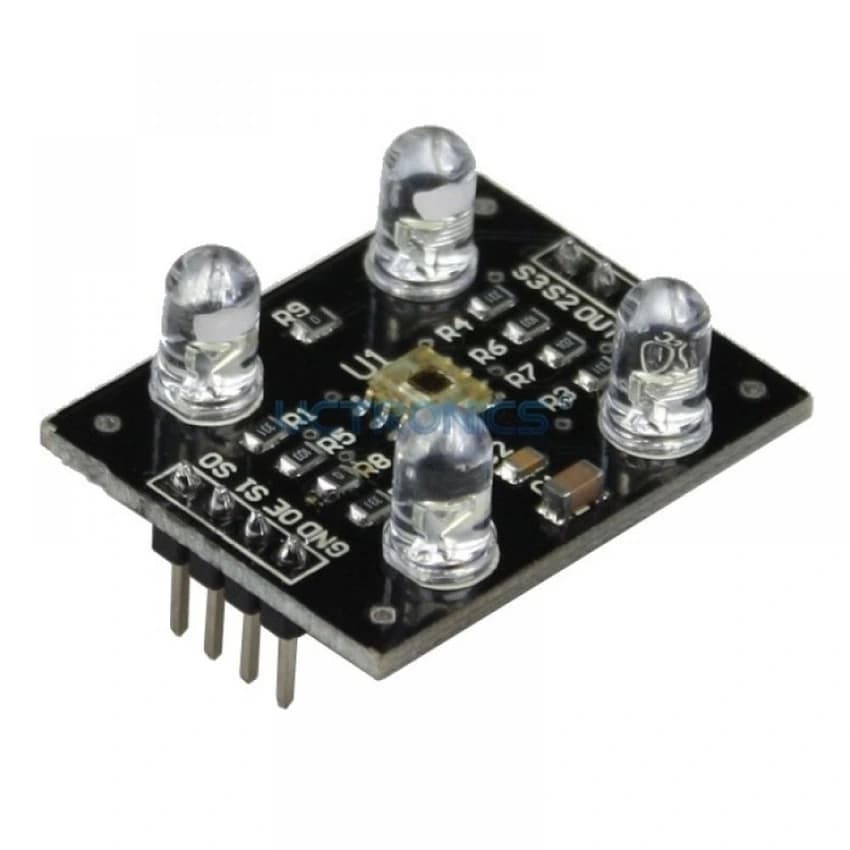 TCS3200 Color Recognition Sensor Module (10mm Sensing Distance, Digital Square Wave Output)