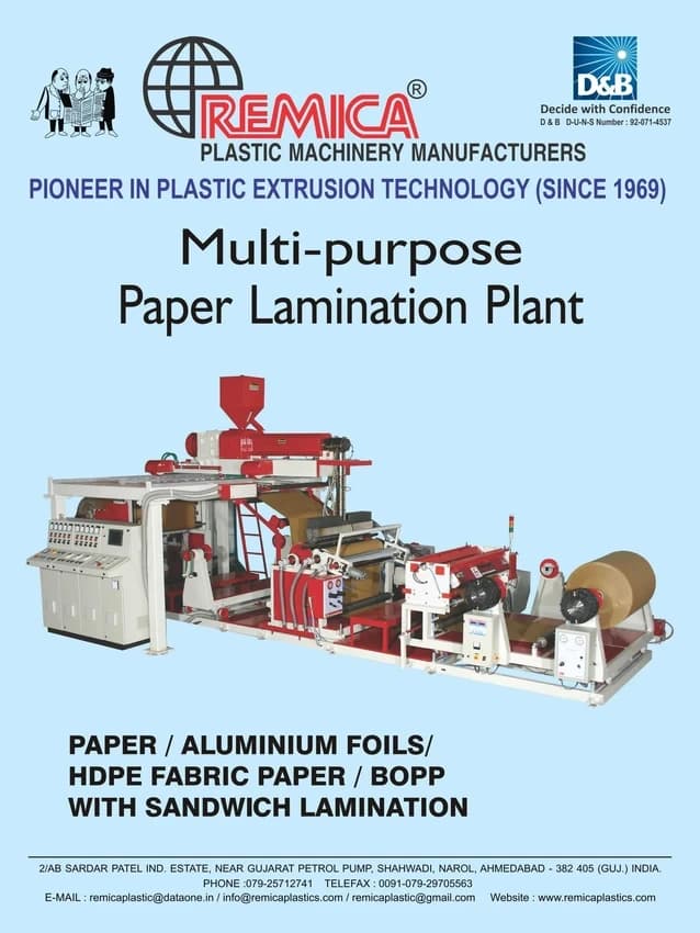 Multi Purpose Paper Lamination Plant