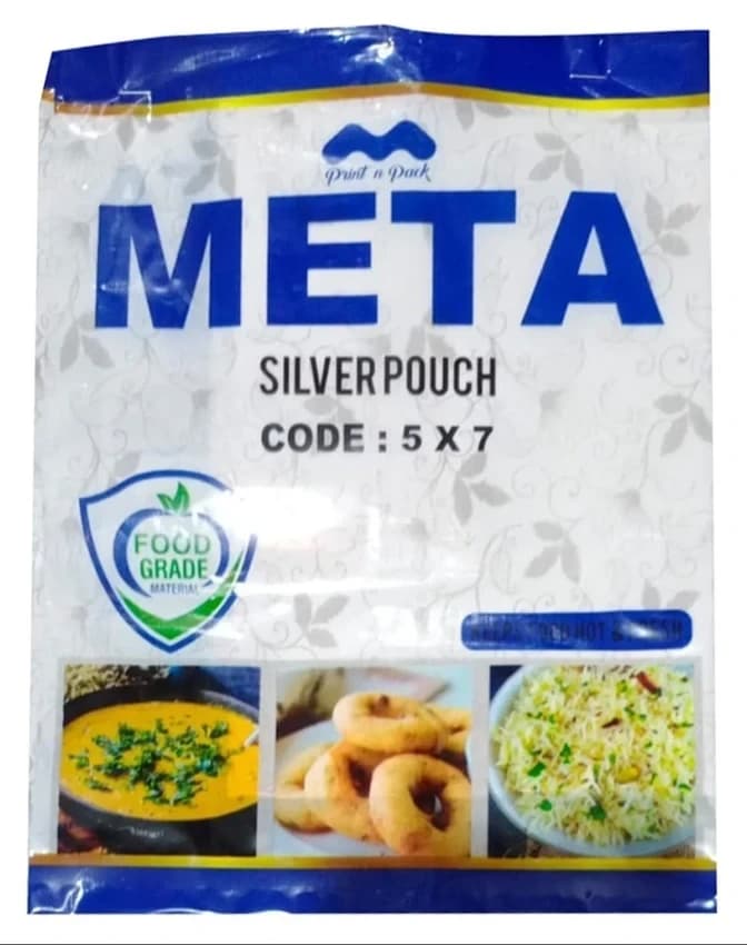 MET PET PE PVC Silver Packaging Pouch, 250 g