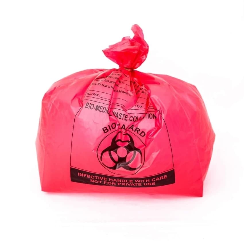 Plastic Md Biohazard Garbage Bag, 17x19 Inch