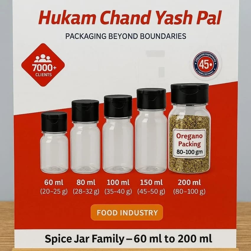 100 ml Pet Plastic Spice Jars