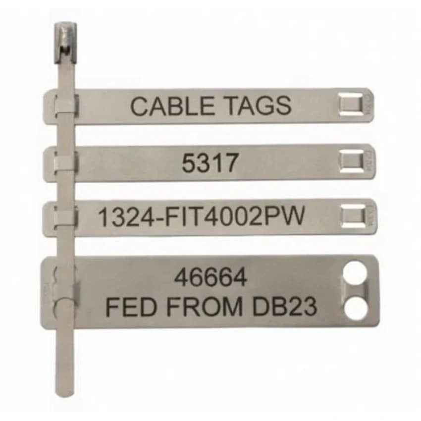 Stainless Steel Cable Tag, Size: Standard