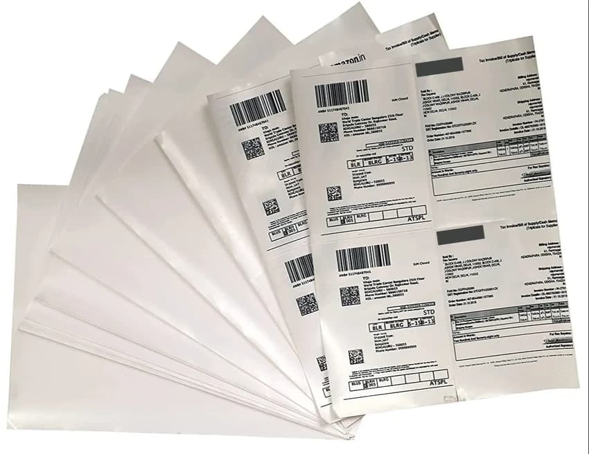 White Paper A4 Plain Die Cut Label Sticker