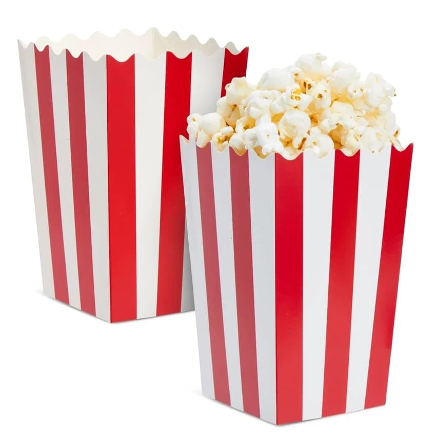 Printed Paper Popcorn Box (Medium, Square)
