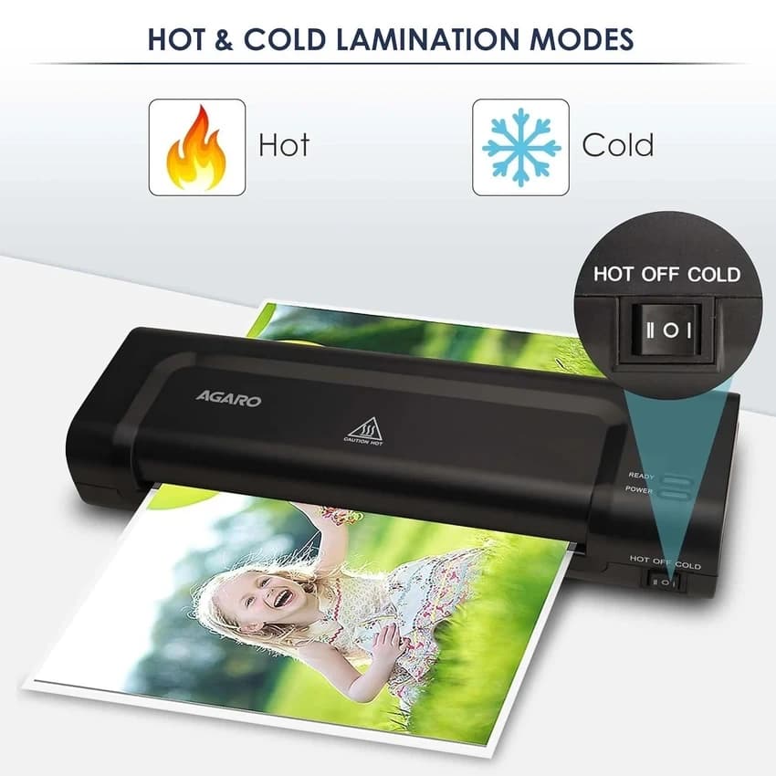 AGARO Icon A4 Lamination Machine with Jam Release Button Supports Hot and Cold Lamination
