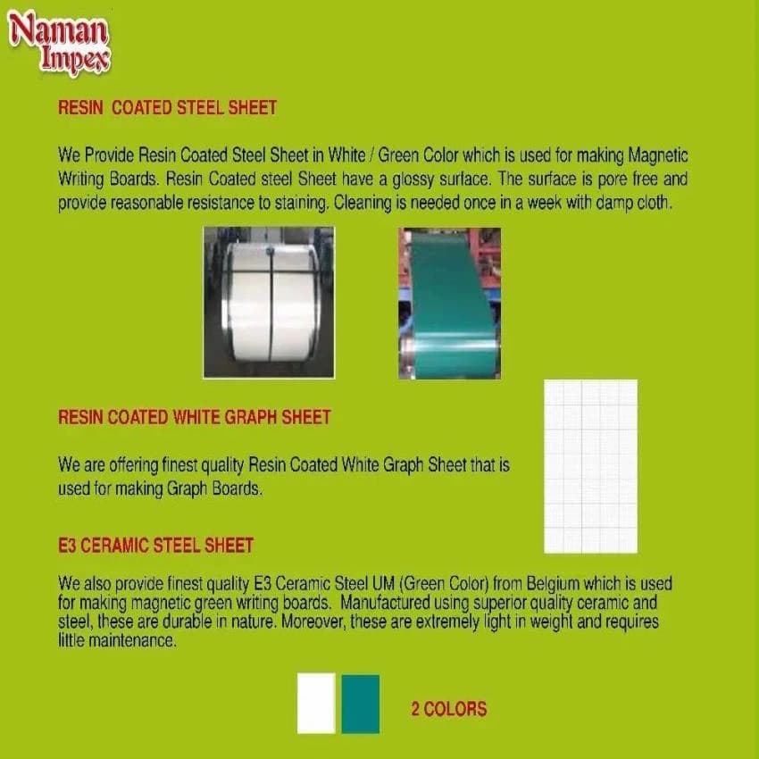 BoardRite Resin Coated Steel Surface Writing Board Raw Material, For Multi purpose