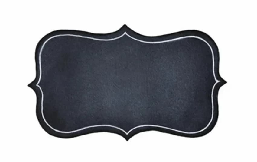 Black Chalk Board Label