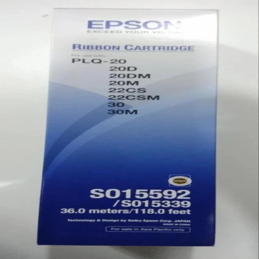 Black EPSON PLQ 20 RIBBON CATRIDGE