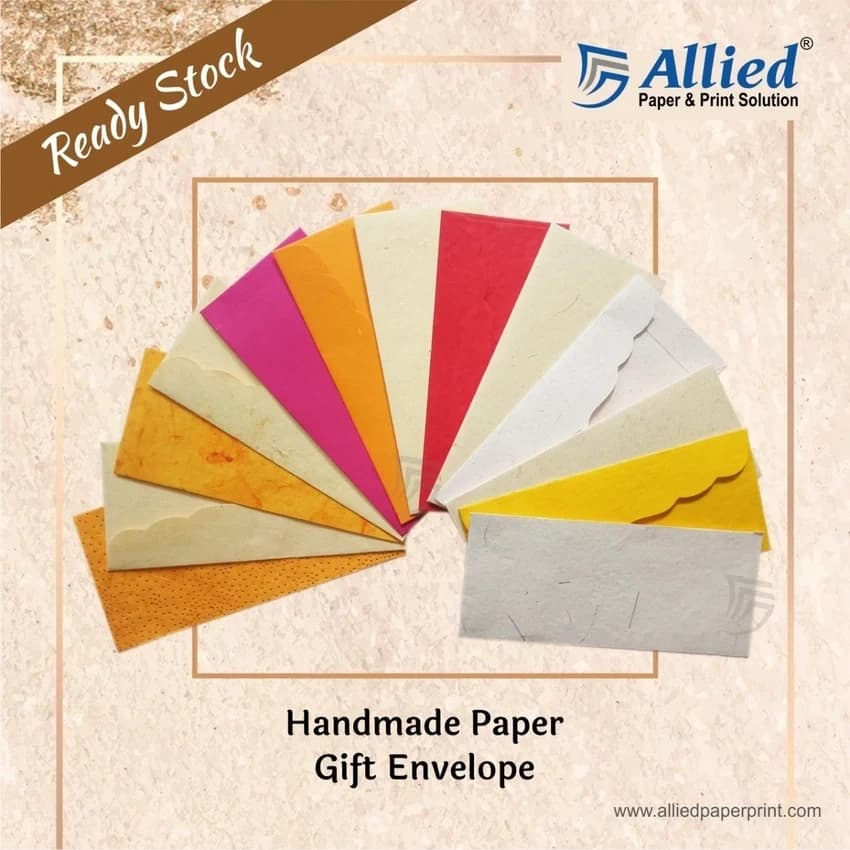 Handmade Paper Gift Envelopes (7.25x3.25 Inch)
