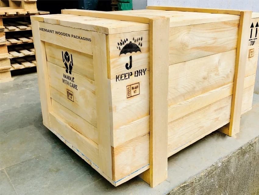 Solid Wood Wooden Packaging Box And Crate