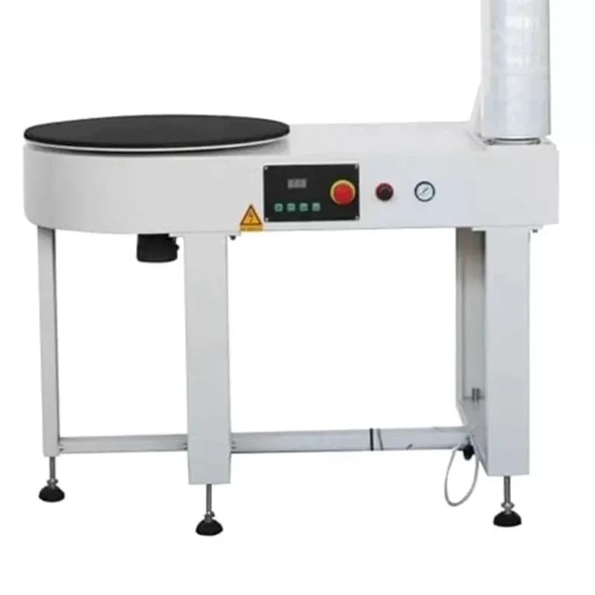 Pneumatic box stretch wrapping machine