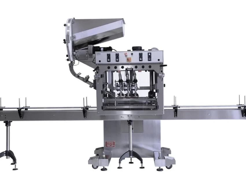 Inline Screw Cap Automatic Capping Machine, Capacity: 40 BPM, Single Head