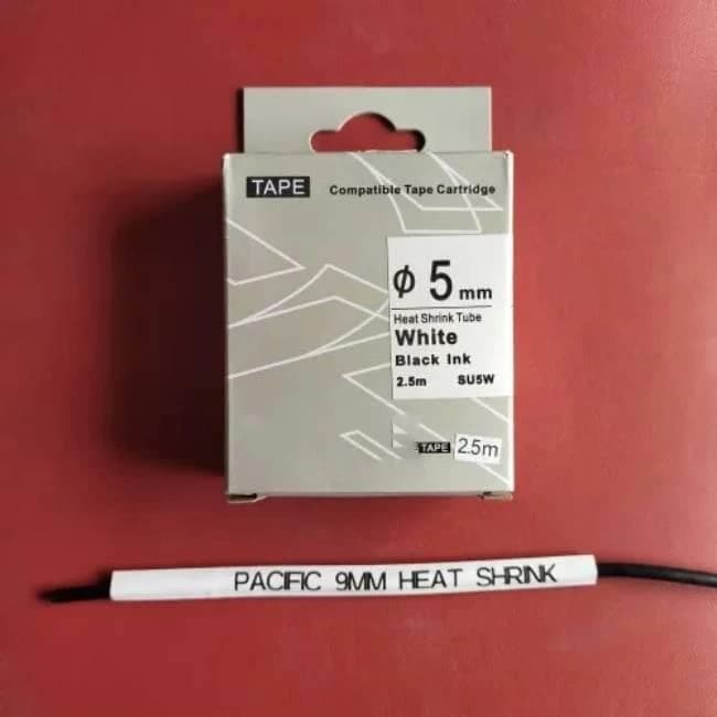 Epson LK-4WBA5 9mm Heat Shrink Compatible Tube