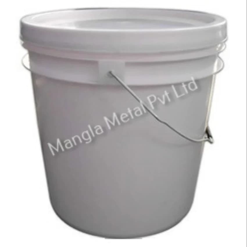 White Plain 18 Kg Plastic Grease Bucket, For Lubricant