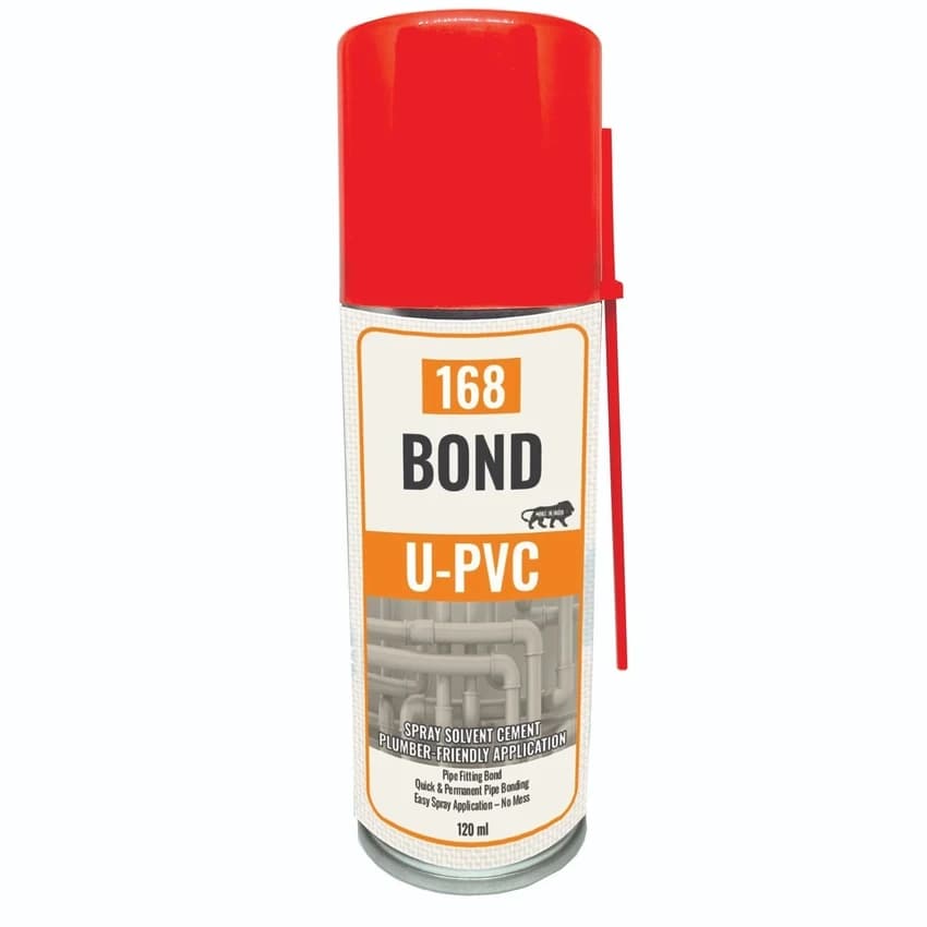 Upvc Solvent Cement Adhesive Spray - 168 BOND, 120 ML, Tin Can