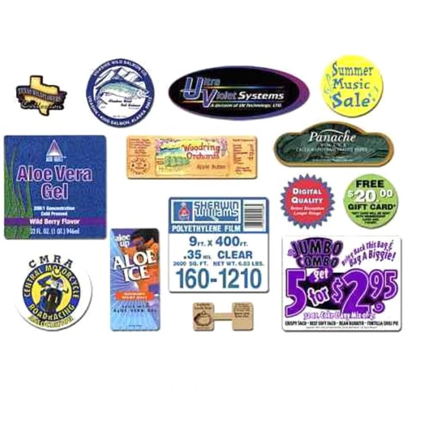 Unique Custom Labels, Material: PET/PVC/PP