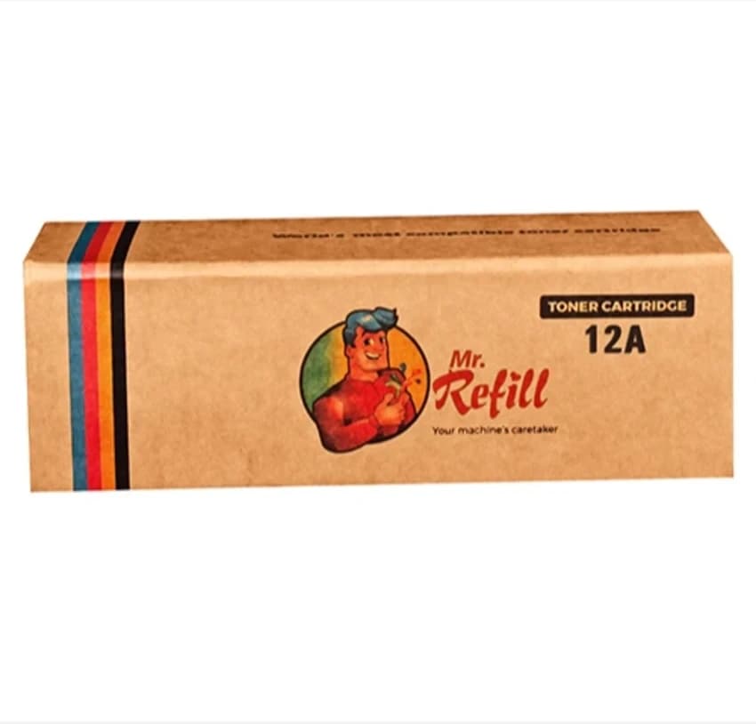 Black Refill 12 A Q2612A Toner Cartridge, For Laser Printer