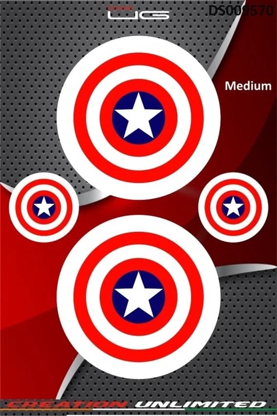 Adhesive Paper star shield sticker (medium), Packaging Type: Packet