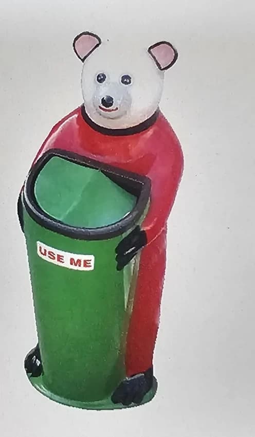 4Inch Penguin Frp Dustbin