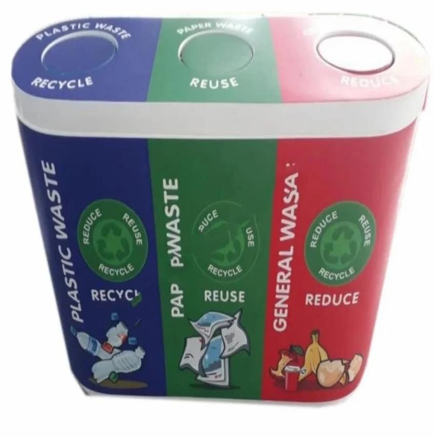 FRP Trio Recycle Dustbin, 60 Liter
