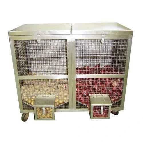 Stainless Steel Potato Onion Bin, For Kitchen