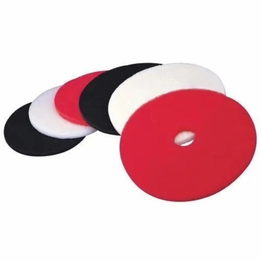 White,Black And Red Floor Pads, Round
