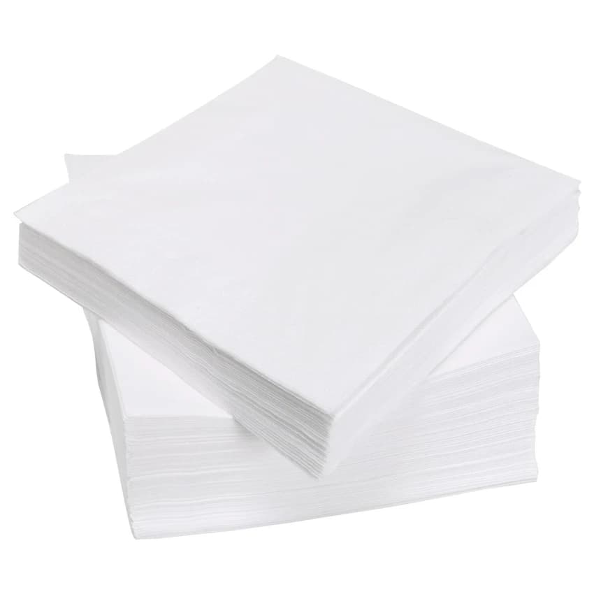 White Microfiber Disposable Non Woven Napkin, Size: 12 Inch x 12 Inch