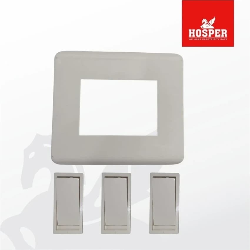 Hosper Modular Switch Plate, Finish: Glossy