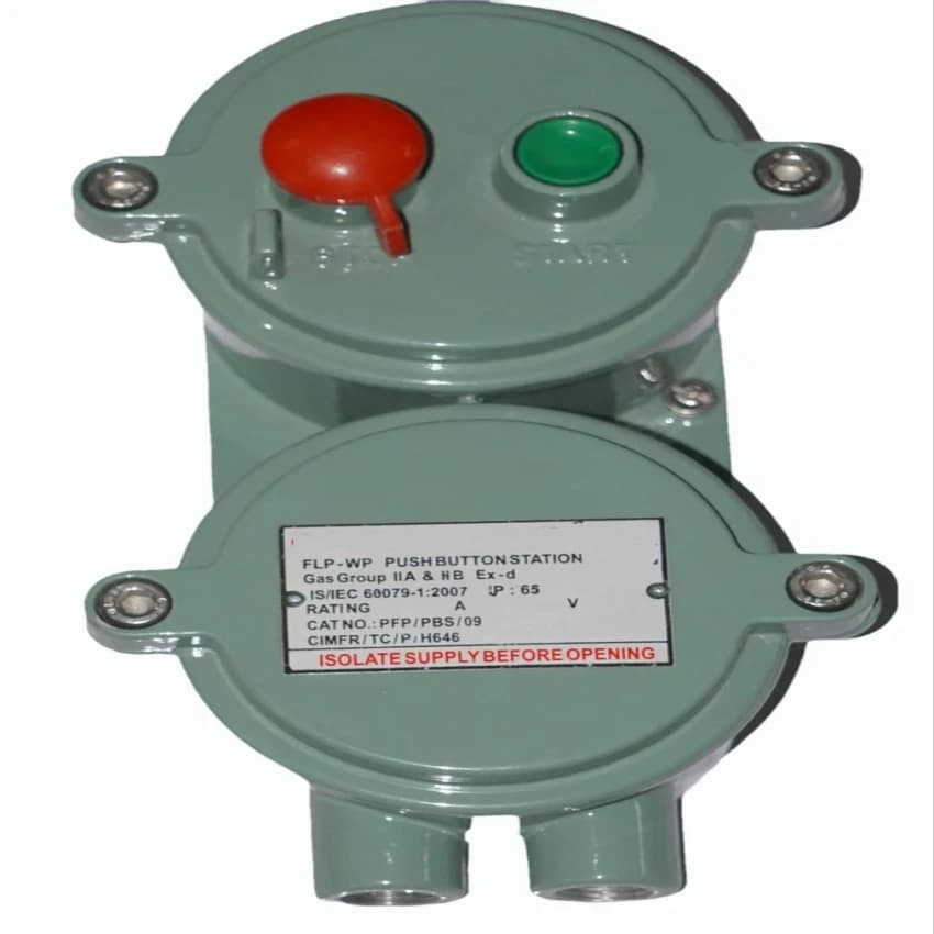 440V GRAY Flameproof Push Button Station, For Industrial
