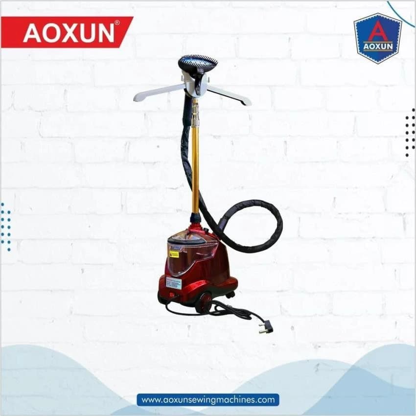 Red And Black Aoxun Vertical Iron Garment Steamer, 750 W