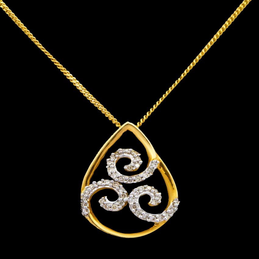 Diya Diamonds Real Diamonds Diamond Pendant, 3.98gm