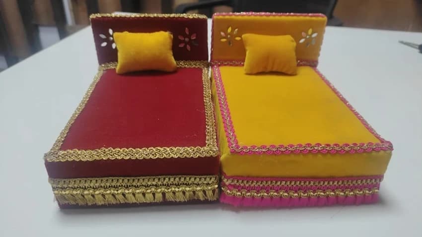 Satin Silk Kanha Ji Bed
