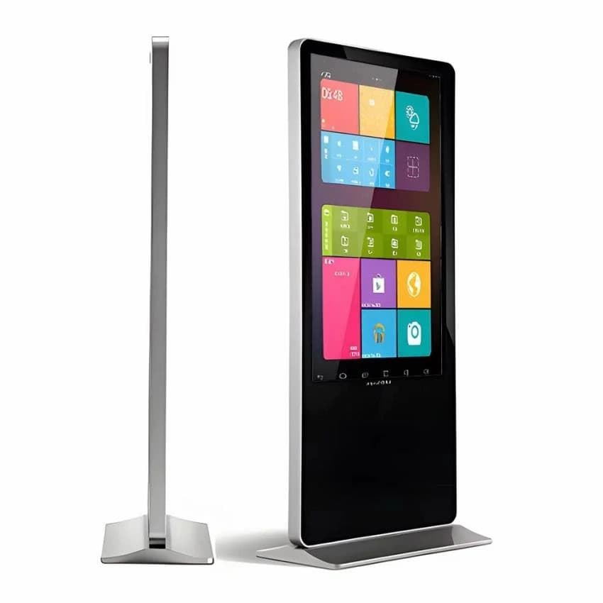 60 Htz METAL SHEET 65 INCH Vertical Digital Signage Display standee, Contrast Ratio: 400 Nits