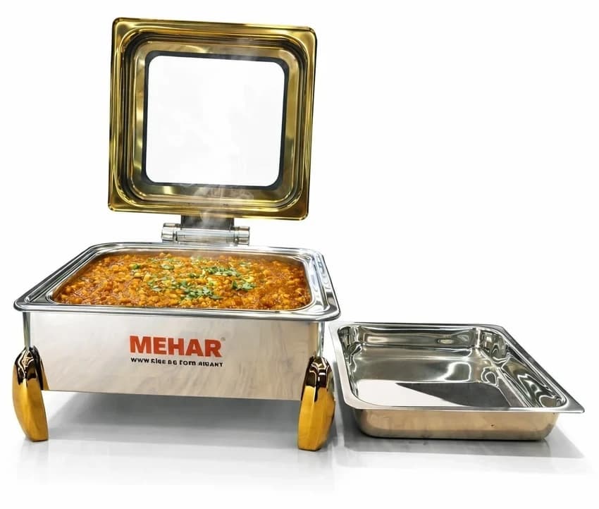 Stainless Steel Square Chaffing Dish, Capacity: 6 L