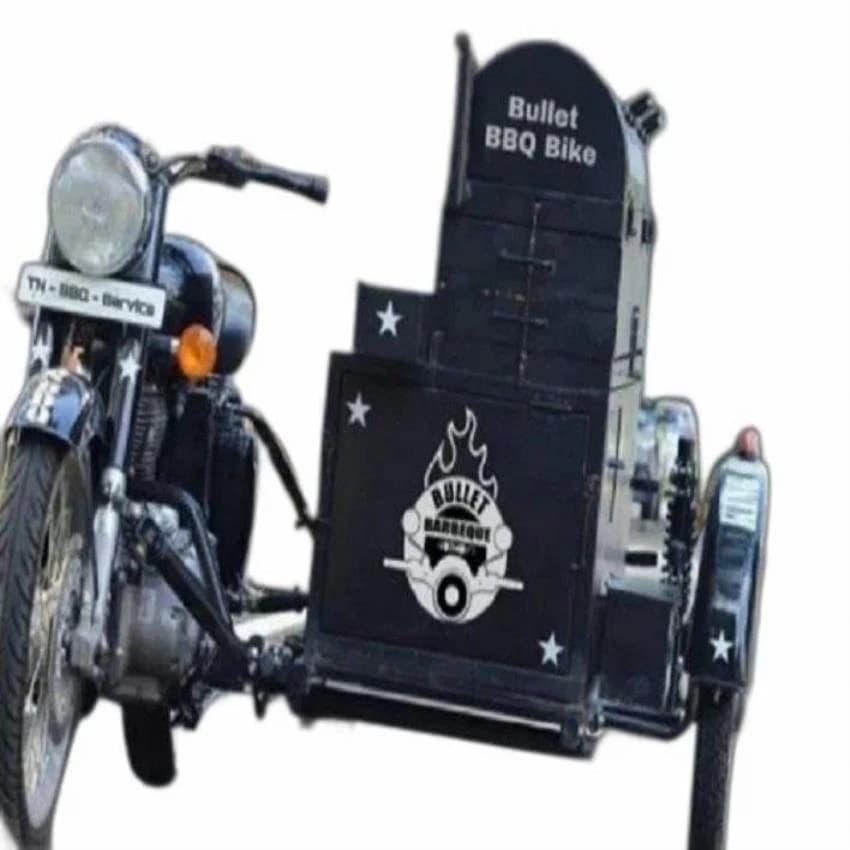 Black Stainless Steel Bike Bullet Barbecue, For Hotel