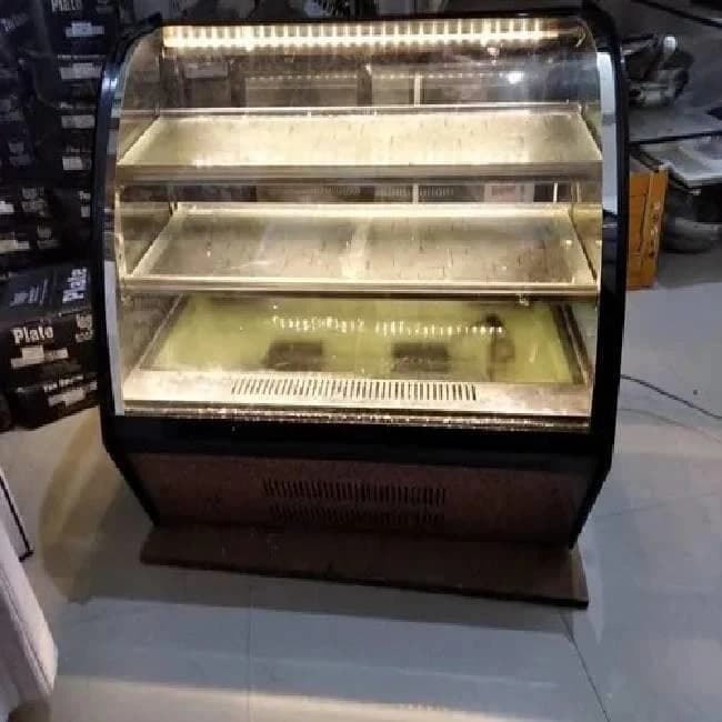 Grey Metal Refrigerator Display Case, For Hotel