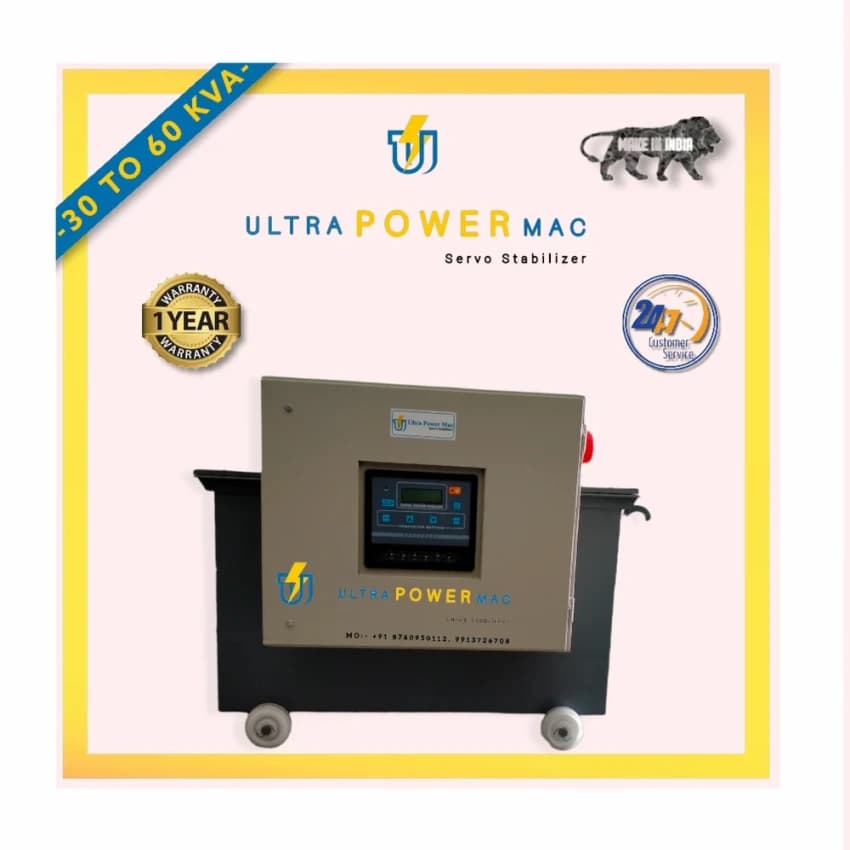 Purevolt Three Phase Industrial Servo Voltage Stabilizer, 50 KVA