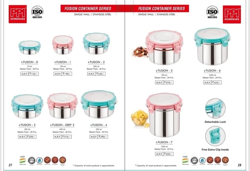 Stainless Steel Container 1 Ltr (SS 202)