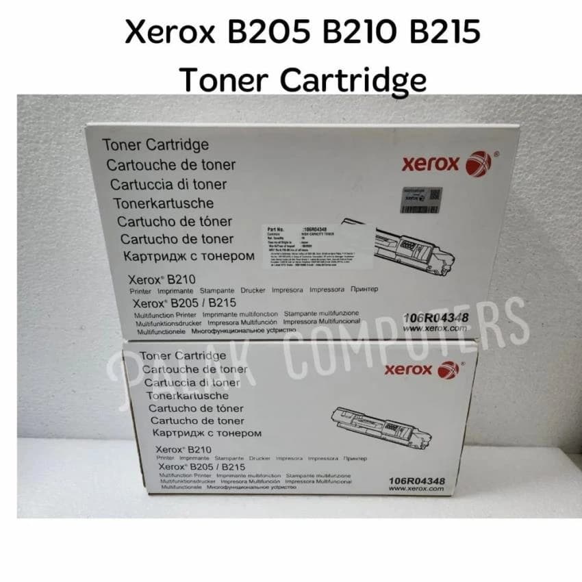 Black Xerox b205 b210 Toner Cartridge, For Printer