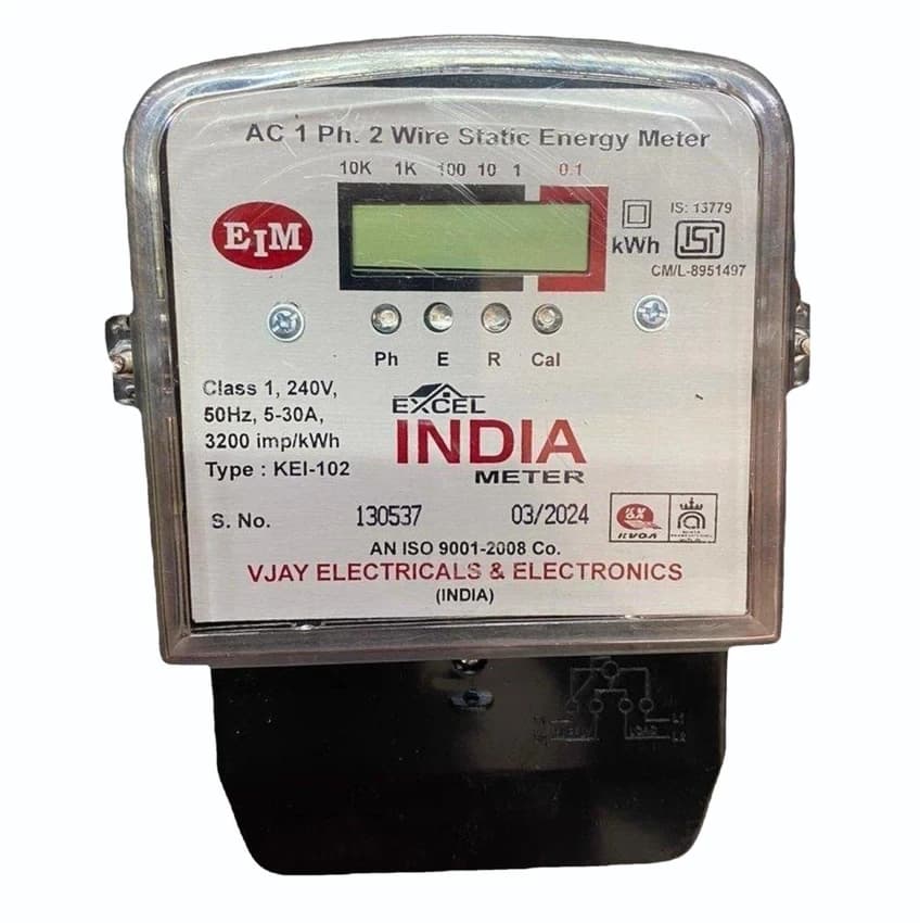 India Digital Single Phase Energy Meter