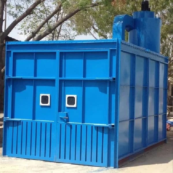 Single Door Shot Blasting Machine