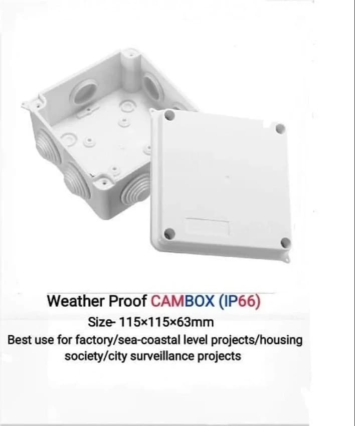 Square PVC 4.5"" X 4.5"" OUTDOOR IP 65 JUNCTION BOX