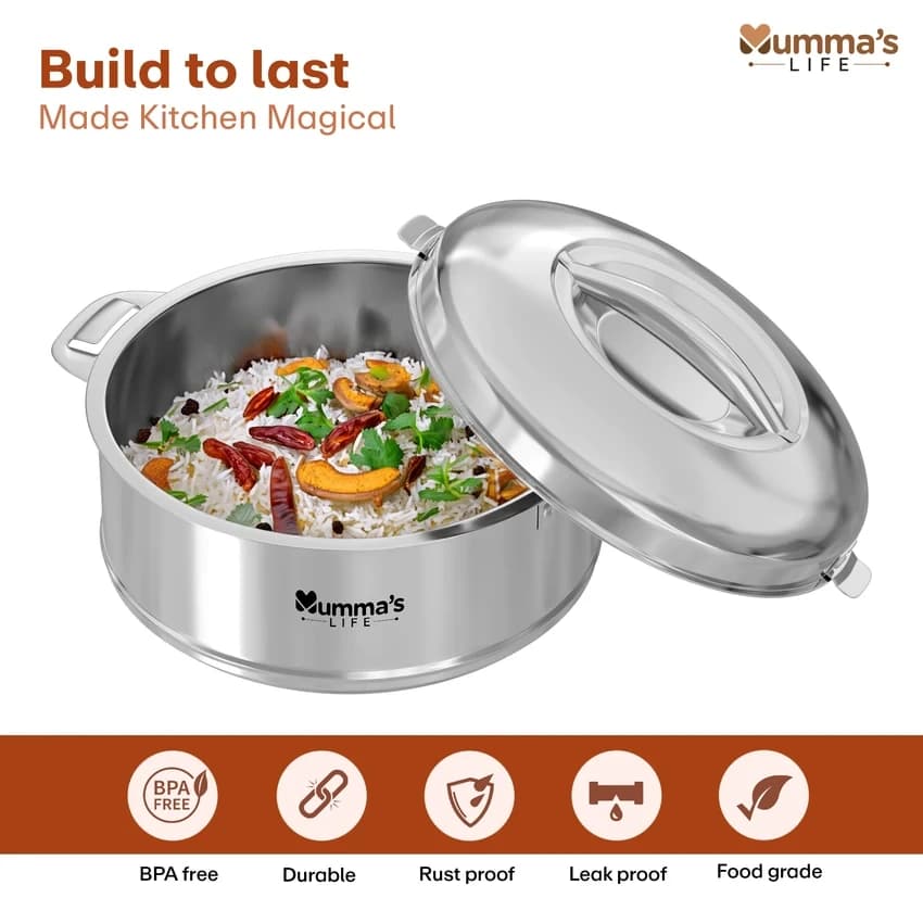 Stainless Steel Casserole, 1 Litre