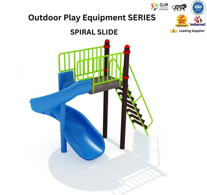 Frp Spiral Slide, Upto 20 Age, Slide Height: 5ft