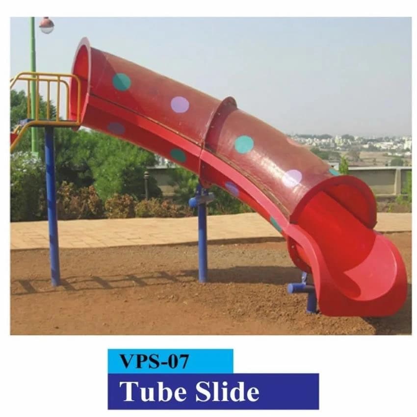 FRP(fibre reenforced plastic) Red FRP Playground Tube Slide, 3.5feet