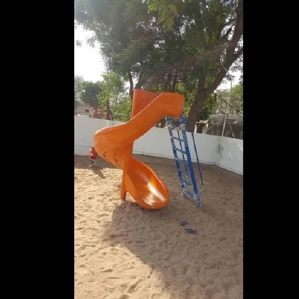 Frp Playground Spiral Slide