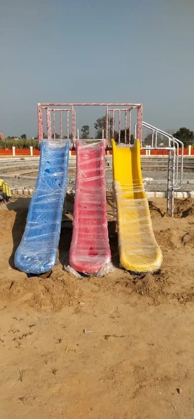 FRP Triple Wave Slide, 16 ft