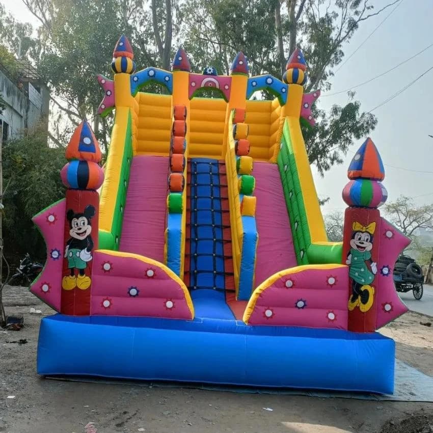 Fair Three Lane Slide Bouncy