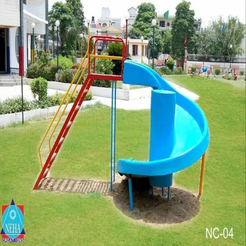 Frp Sky Blue Kids Outdoor Slides, For Amusement Park
