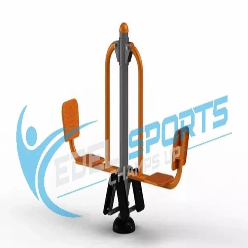 Mild Steel Yellow Outdoor Gym Equipment Leg Press Double